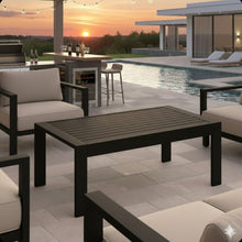 Load image into Gallery viewer, All-Weather Outdoor Coffee Table With Wood-Look Top
