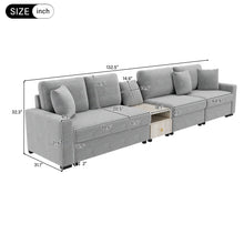 Load image into Gallery viewer, Modular Sofa Couch With Storage Armrest And Center Console
