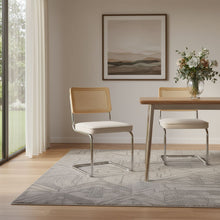 Load image into Gallery viewer, Tufted Stainless Steel Partially Open Back Dining Side Chairs (Set of 2) - Beige / Silver
