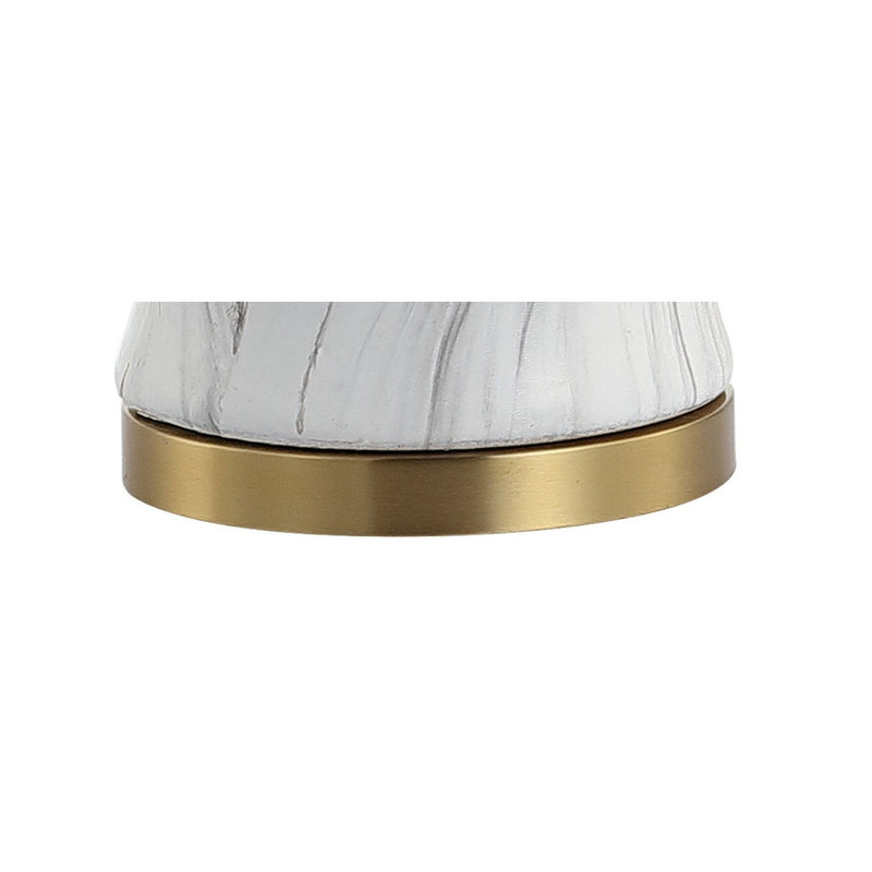 28" Urn Table Lamp With Empire Shade - White