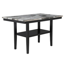Load image into Gallery viewer, Counter Dining Table With Storage Bottom Shelf For Kitchen - Black
