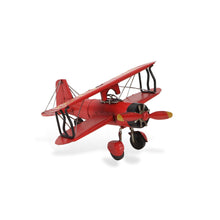 Load image into Gallery viewer, Hand Painted 1933 G5 Bi Plane Model Airplane - Red / Black
