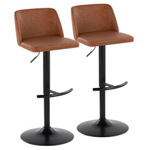 Load image into Gallery viewer, Toriano - Contemporary Adjustable Bar Stool With Rounded T Footrest (Set of 2)
