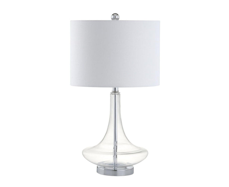 26" Novelty Table Lamps With Drum Shades (Set of 2) - Clear
