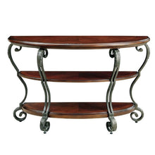 Load image into Gallery viewer, Sofa Table With Open Bottom Shelf And Ornate Scroll Detail Legs - Brown Multi
