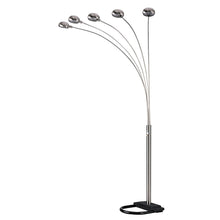 Load image into Gallery viewer, Five Lights Arc Floor Lamp With Nickel Dome Shade - Nickel
