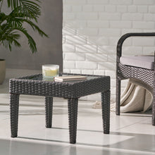 Load image into Gallery viewer, Nebulosity - Outdoor Accent Table With Square Glass Top - Brown Multi
