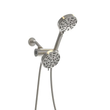 Load image into Gallery viewer, Multi Function Dual Shower Head 4.7" Rain Showerhead &amp; 8 Function Hand Shower System - Brushed Nickel
