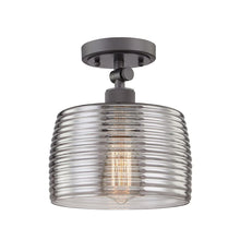 Load image into Gallery viewer, Shaded Metal Dimmable Flush Chandelier With Shades - Black
