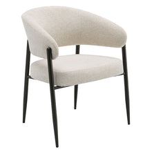 Load image into Gallery viewer, Jirina - Chenille Arm Chair With Metal Legs (Set of 2) - Beige &amp; Black
