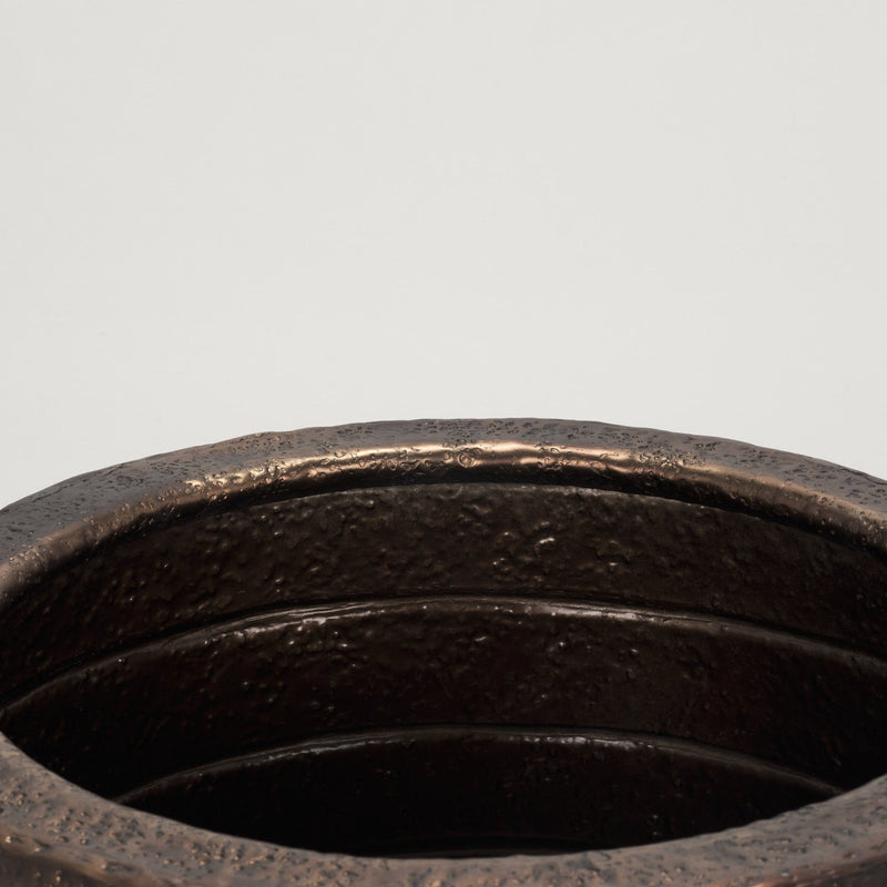 Round Floor Vase (729962) - Antiqued Brass