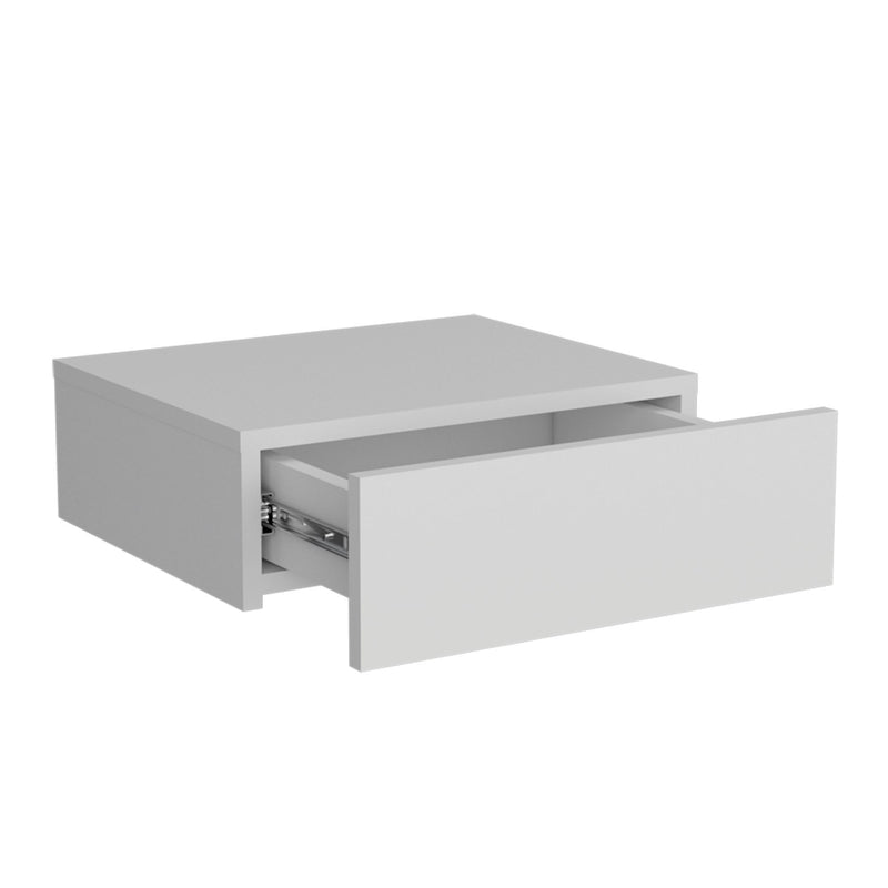 Wood One Drawer Floating Nightstand (734200) - White