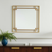 Load image into Gallery viewer, 22" Metal Square Accent Mirror - Gold
