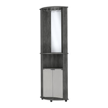 Load image into Gallery viewer, Wood Corner Bar Cabinet With Two Doors - Gray
