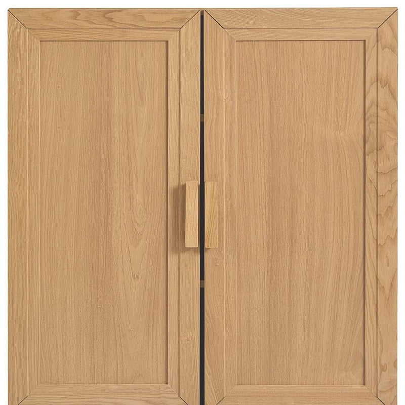 Corner Accent Cabinet With Two Doors (Set of 2) - Natural