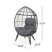 Load image into Gallery viewer, Cosmos - Round Hammered Iron Teardrop Chair
