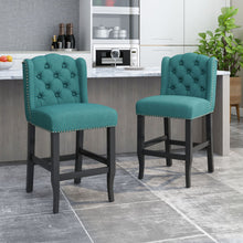 Load image into Gallery viewer, Vienna - Fabric Tufted Counter Stool With Nailhead Accents (Set of 2)
