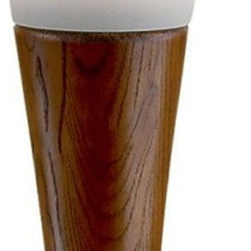 Solid Wood Novelty Floor Lamp With Cone Shade - Brown / White