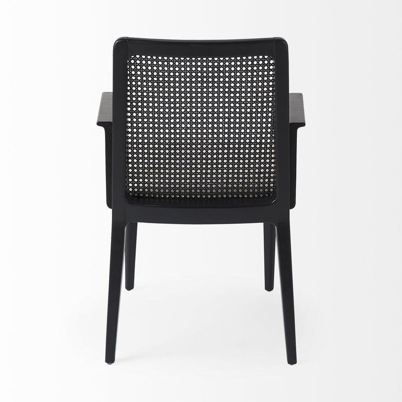Upholstered Fabric Dining Arm Chair - Cream