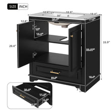 Load image into Gallery viewer, Bathroom Vanity With Sink, Cabinet &amp; 2 Soft Closing Doors &amp; Adjustable Shelf

