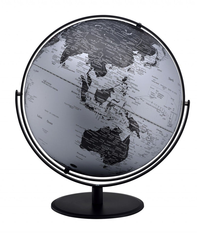 Modern Poly Globe - Black / Silver