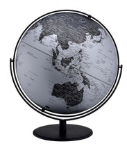 Load image into Gallery viewer, Modern Poly Globe - Black / Silver

