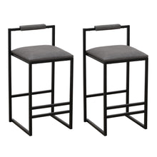 Load image into Gallery viewer, Elegant Bar Stool Set With Backrest And Footrest, Counter Height (Set of 2)
