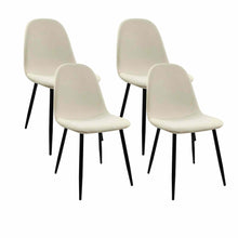 Load image into Gallery viewer, Modern Accent Dining Chairs Upholstered Seat, Metal Legs (Set of 4)
