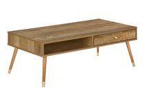 Load image into Gallery viewer, Coffee Table, Accent, Cocktail, Rectangular, Storage, Living Room, Wood Legs, Mid Century - Walnut
