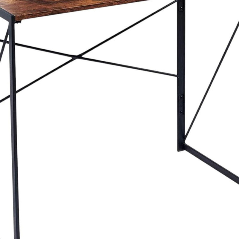 Computer Desk - Brown / Black