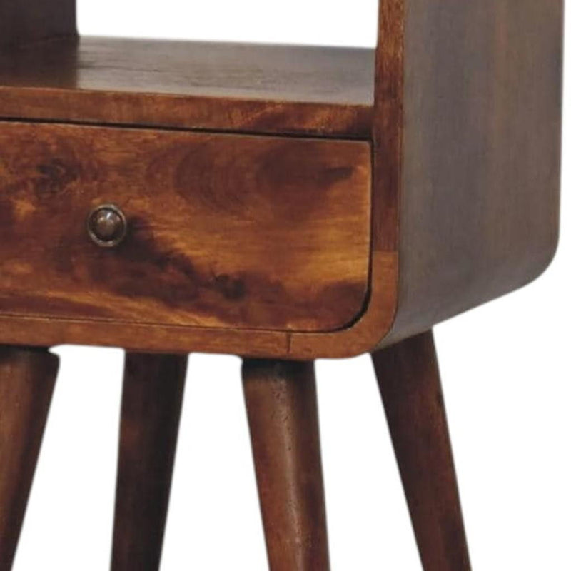 22'' Solid Wood One Drawer Nightstand - Chestnut