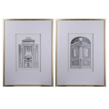 Load image into Gallery viewer, Fake Pencil Architectual Wall Art, Wall Decor Accent (Set of 2) - Silver
