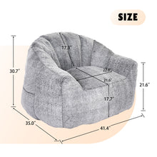 Load image into Gallery viewer, Beanbag Chair, Beanbag Sofa Chair With Armrests Stuffed High Density Foam
