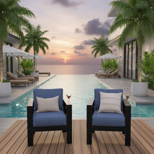 Load image into Gallery viewer, Modern All-Weather Patio Armchairs With Thick Cushions (Set of 2)
