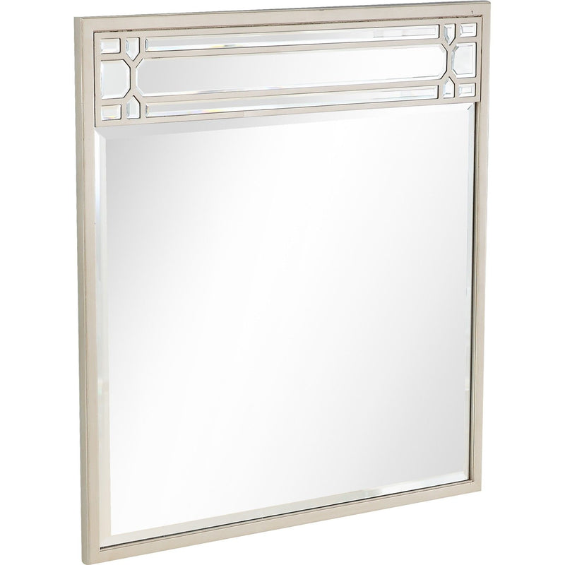 36" Square Metal Framed Accent Mirror - Champagne