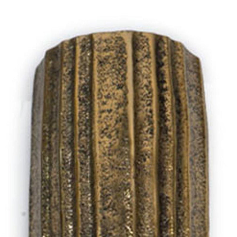 Ribbed Wall Vase (627519) - Antiqued Gold