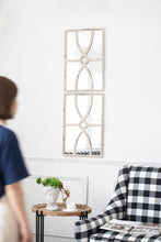 Load image into Gallery viewer, Rectangular Wooden Wall Mirror With Antique Frame, Vertical Or Horizontal Home Decor For Living Room (Set of 2)
