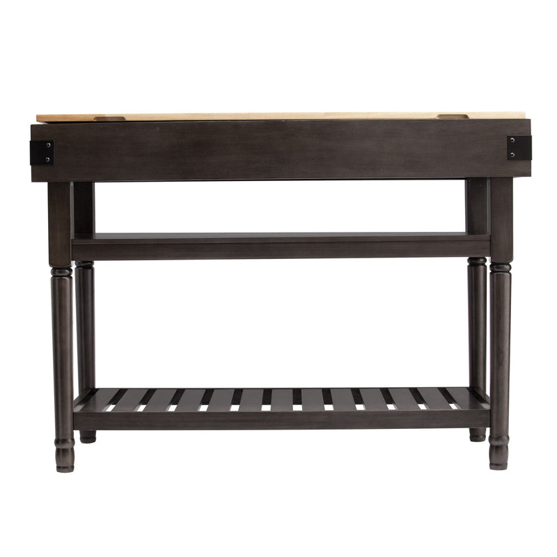 48" Kitchen Island With Storage - Natural / Brown