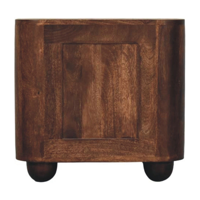 21" Solid Wood Distressed Two Drawer Nightstand - Brown