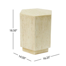 Load image into Gallery viewer, Hexagonal Archaistic Side Table High Quality Magnesium Oxide - Antique Brown
