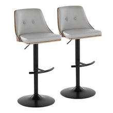 Load image into Gallery viewer, Gianna - Mid Century Modern Adjustable Barstool, Swivel With Rounded T Footrest (Set of 2)
