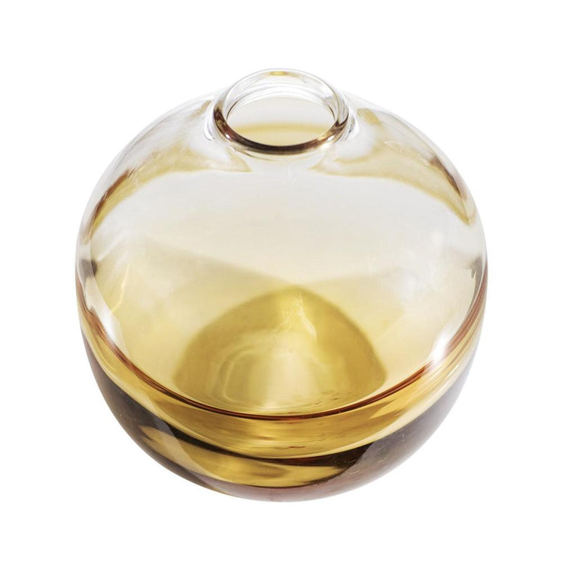 Ombre Round Table Vase - Clear / Brown