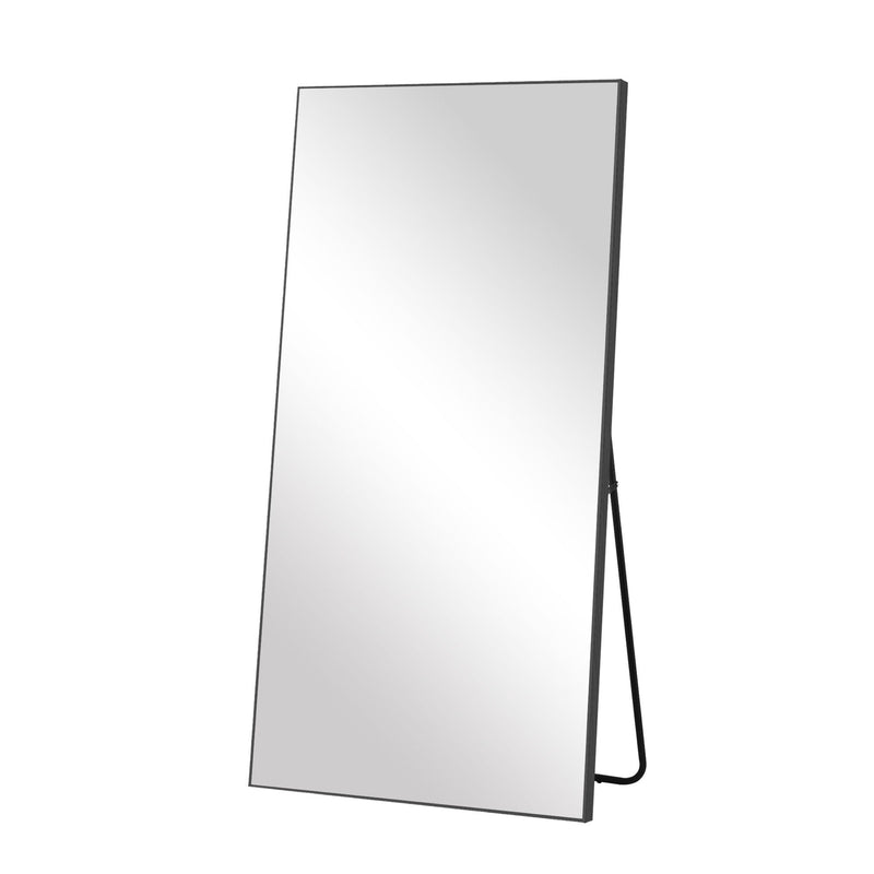 Metal Freestanding Or Wall Mount Framed Full Length Mirror - Black