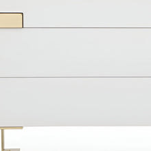 Load image into Gallery viewer, Solid And Manufactured Wood Six Drawer Dresser - White Champagne Gold
