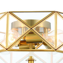 Load image into Gallery viewer, Unique Statement Four Light Metal Dimmable Flush Chandelier - Brass
