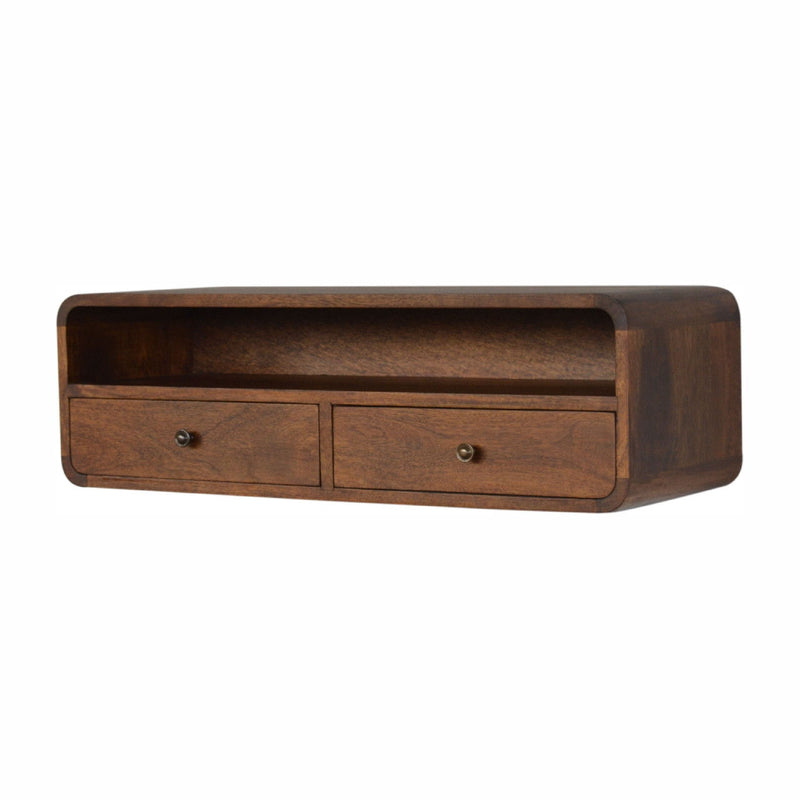 Solid Wood Solid Console Table With Shelf With Drawer (723394) - Brown