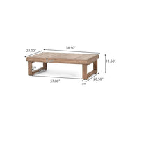 Load image into Gallery viewer, Outdoor Coffee Table With Slat Design And Sled Base - Brown
