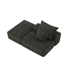 Load image into Gallery viewer, Modern Oversized Modular Sectional Sofa, Sparkling Fabric Soft Cushions With 2 Pillows
