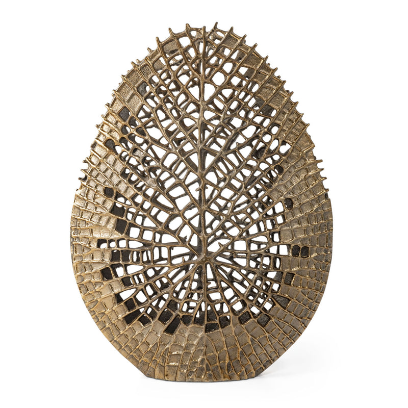 Abstract Oval Table Vase - Gold