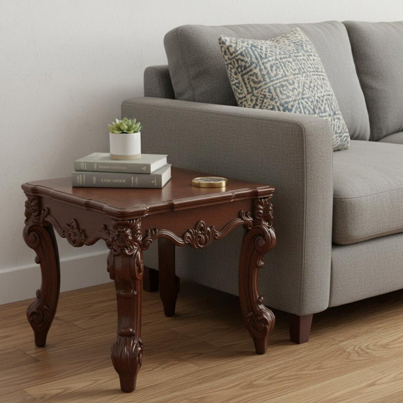 Manufactured Wood Square End Table - Cherry